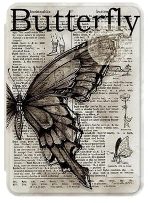 WunM Studio Soft Cover For Kindle Voyage NM460GZ 2014 Kindle Paperwhite 1 2 3 4 10th Generation 2019 J9G29R Protective Case Funda/black butterfly newspaper