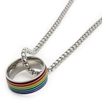Generisch Pride Ring-Halskette (Diversity) LGBT (Classic) / 50 cm