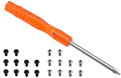 YINETTECH 20PCS Headband Screws with Screwdriver Compatible with Beat Studio 3.0 Studio 2.0 Studio 1.0 Wireless Headset (10PCS Black & 10PCS Silver)