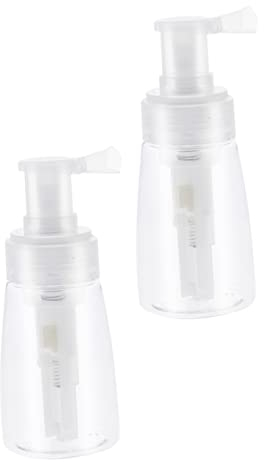 DOITOOL 2piezas Botellas Pulverizadoras De Polvo De Plástico Envase Para Cosméticos Viajes Dispensador Práctico y Duradero Transparente Para Uso Diario