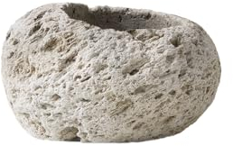 Serene Spaces Living Erdliche Bimsstein-Vase, Lavastein-Vase für Blumen, Pflanzen, Kerzenhalter – Wohnzimmer, Küche, Schlafzimmer, Büro, Hochzeiten – 12,7 cm lang x 8,9 cm breit x 8,9 cm hoch, einzeln