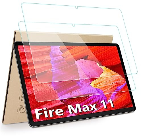 Hianjoo Schutzfolie Kompatibel für Fire Max 11 2023 11 Zoll, [2-Stück] Displayschutz Kompatibel für Fire Max 11 2023 11'', Anti-Kratzer, Bläschenfrei, 9H Härte