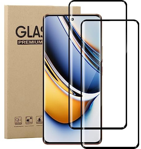 GEJEFA Protector de Pantalla para Realme 11 Pro 5G/Realme 11 Pro+ 5G, 2 Pack 9H Dureza Antiarañazos Cristal Templado para Realme 11 Pro Plus 5G con Cobertura Completa, Sin Burbujas y Sensible al Tacto