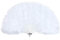 Lizzy 1 x White Feather Fan | Handheld Folding Fan, 1920s Embroidered Vintage Fans Halloween Fancy Dress Costume Party Wedding Decoration