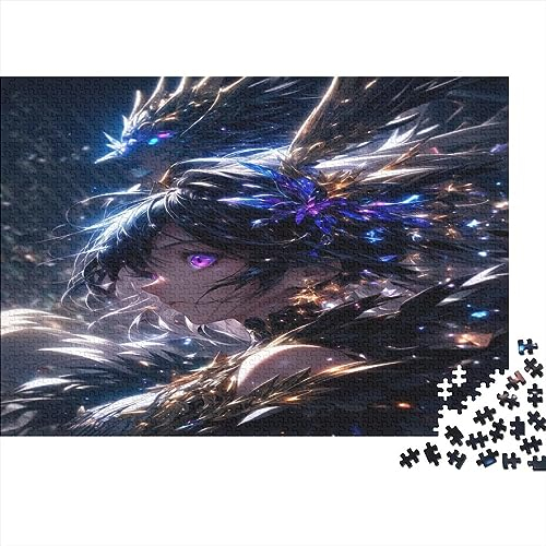 AI Anime Girls 1000 Teile Jigsaw Puzzles Für Erwachsene Schwieriges Schweres Geheimnisvoll Jigsaw Puzzle Für Frauen Männer Präzise Interlocking Herausforderndes Spiel Lernspiel 1000pcs (75x50cm)