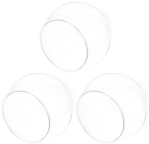 STOBOK 3Pcs Plastic Fish Bowls Round Bowl Terrarium Globe Vase Fish Container for Goldfish Aquarium(15X15X13CM)