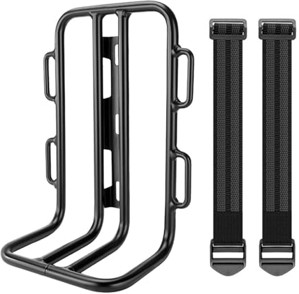 Ronyme Bike Front Rack Carrier, Cargo Pannier Bike Fork Mount Equipment Bag Luggage Shelf Front Fork Rack for Cycling Riding