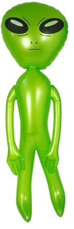 predolo Aufblasbarer Alien, Spielzeug für Erwachsene, Kinder, Requisiten, PVC, Alien-Figuren, aufblasbare Puppe, Alien-Ballon für Geburtstag, Spielpreis, Grün
