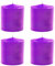 Tradineur - Pack de 4 Velas Taco con Aroma a Lavanda, velón de Cera perfumada, Larga duración: 24 Horas, aromaterapia, decoración del hogar (Lila, Lavanda SPA, 7 x 5,6 cm)