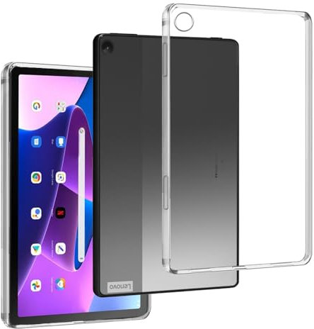 REY Cover in Gel TPU Trasparente per Lenovo Tab M10 3ª Gen 10,1, Ultra Sottile 0,33 mm, Morbido Flessibile, Custodia Silicone