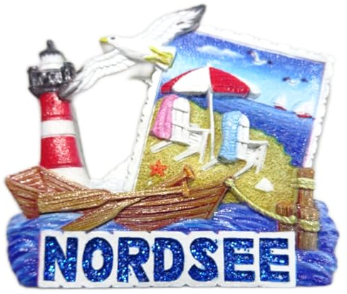 Souvenir Magnet Nordsee 7 x 6 x 1 cm Maritim Kühlschrankmagnet Figur Deko GCG 4740