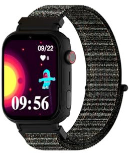 DCU TECNOLOGIC – Smartwatch für Kinder mit Android-System – Whatsapp – GPS-Ortung – Videoanrufe – SOS-Taste – Kindersicherung – Farbe: Schwarz