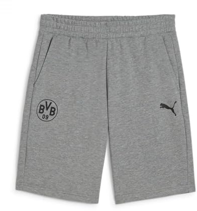PUMA BVB Borussia Dortmund Fanartikel Shorts Herren, Größe:M, Farbe:Grau