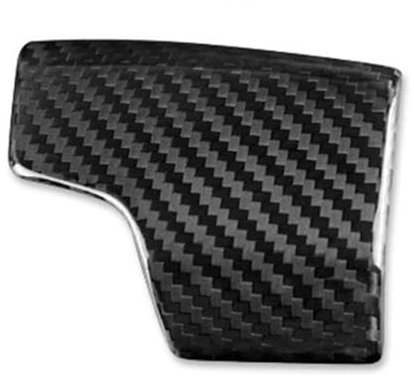 Echte harte Kohlefaserabdeckung, kompatibel mit Audi A6 C8 A7 SQ8 RS6 RS7 Q7 Q8 S8 2020–2022, Auto-Schaltknauf-Zieraufkleber, Autozubehör(Black)