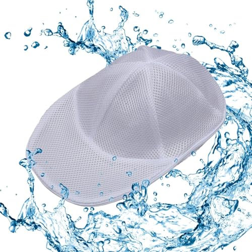 Generico Hat Washer Cage, Washing Machine Protector, Baseball Hat Cleaner, Protective Baseball Hat Washer Mesh Bag Compact Hat Washer Washer for Washing Machine or Laundry 35x22.5cm/13.78x8.86, weiß
