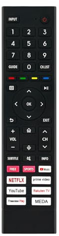 VINABTY ERF3A80 Replacement Remote Control Compatible with Hisense TV 43A6G 50A6G 55A6G 60A6G 65A6G 70A6G 75A6G 43A6GTUK 50A6GTUK 55A6GTUK 65A6GTUK 75A6GTUK