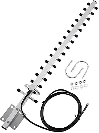 Antena WiFi Direccional Antena Direccional de 25dBi con Conexión RPSMA, Amplificador WiFi con Cable de 2m para Routers y Módems WiFi
