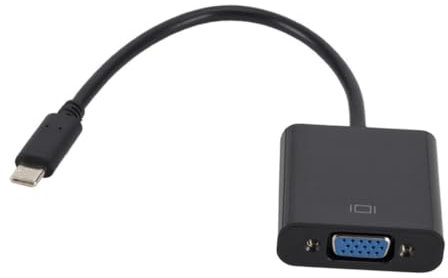Mikikit Usb Type-c to Converter Cable Full Display Adapter for Projectors Monitors and Tvs Easy and Play No Drivers Required Black