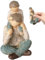 Tadoiooy Father and Son Figurine 4.5x2.6x3inch Realistic Resin Father Figure with Son Sitting on Shoulder, Ideal Home Decor for Living Room, Bedroom