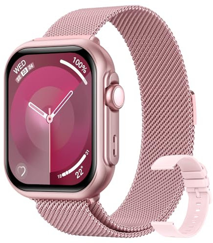 Banlvs Smartwatch Uomo Donna Rosa