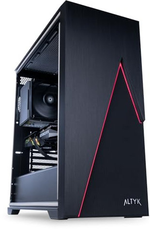 ALTYK - G1-I5K16R46TI-N1 - PC de Jeu/multimédia, Intel Core i5 12600K, NVIDIA GeForce RTX 4060 Ti 8 Go, SSD 960 Go, 16 Go DDR4, Windows 11