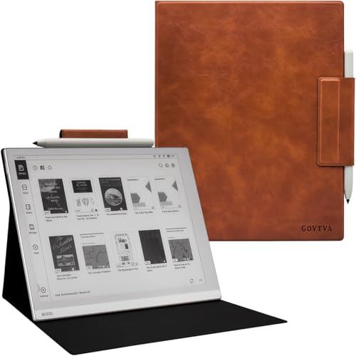 GOVTVA Magnetic Stand Case for Onyx Boox Go 10.3 /BOOX Tablet Go 10.3 Gen II Lumi ePaper Ultra-Thin Lightweight Leather Cover with Auto Sleep/Wake & Magnetic Closure (Brown)