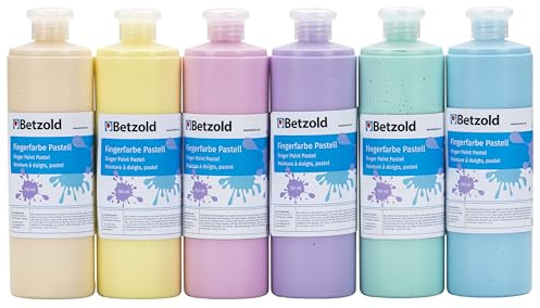 Betzold Fingerfarben 6er-Set - Grund-Schule Kita Bastel-Farbe