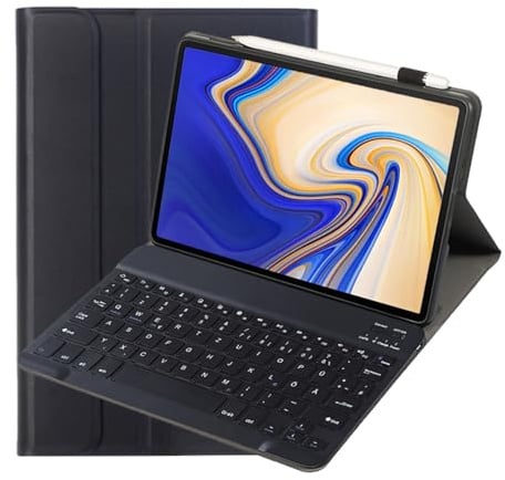 leleyo Tastatur Hülle für Samsung Galaxy Tab S4 10,5 Hülle mit Tastatur Magnetische Abnehmbare Deutsches QWERTZ Layout für Galaxy Tab S4,Schwarz