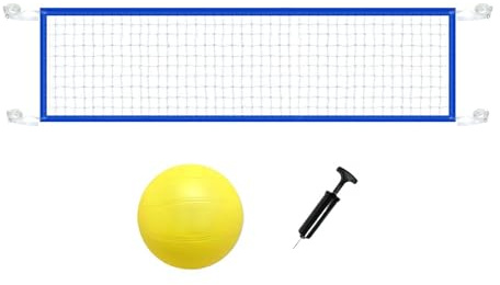 Générique Justerbar pool volley nät 15–32 fot | volleyboll vattenpool strand trädgård | ABS polyester resistent sommarsportspel | alternativ ballong pump