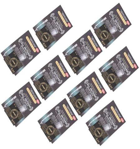Jelquix 10pcs Mobile Phone Signal Stickers Self Adhesive Signal Booster Antenna for Elevators Tunnels Black Gold PCB