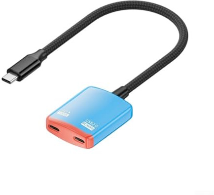 Risveglio Nylon USB C Video Adapter for AR Glasses 8K Display(Red+Blue) | 8K@60Hz output, 100W for pd charging, immersive viewing, vivid details, uninterrupted power supply