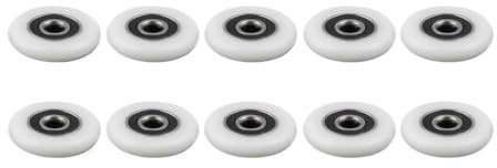 Rouleaux de porte de douche en ABS | Blanc 23/25/27mm for Porte De Douche : Accessoire(25mm)