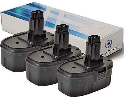 Lot de 3 Batteries pour Black et Decker FS18 Ponceuse 3000mAh 18V - Visiodirect -