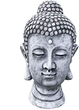 stoneandstyle Steinfigur Buddha Shiva Kopf, Frost- und wetterfest bis -30°C, massiver Steinguss