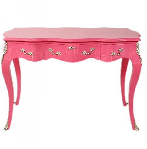 Casa Padrino Barock Schreibtisch Sekretär/Konsole Pink 120 x 60 x H80 cm - Luxus Möbel