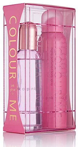 COLOUR ME Pink Perfume for Women, 100ml Eau de Parfum & 150ml Body Spray - Twin Perfume Gift Set Women Luxury Fragrance Set, Long Lasting Womens Perfumes by Milton-Lloyd