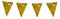 Boland 74766 - Wimpelkette Metallic, 1 Stück, Länge 10 Meter, Gold, Fahnenkette, Hängedekoration, Girlande, Mottoparty, Geburtstag, Karneval, Hochzeit, Jubiläum, Goldhochzeit