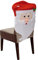 matrasa Weihnachtliche Stuhlhusse - Weihnachtsmann Nikolaus Stuhlbezug 4er Pack