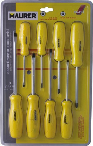 CACCIAVITI Maurer 8pz - ACCIAIO CROME VANADIUM CALAMITATI - Giraviti set