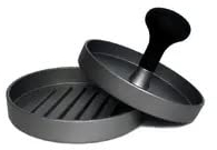 AEG AHP01 Premium Burgerpresse aus Aluguss mit Antihaftbeschichtung und Komfortgriff + 20 Blatt Backpapier/Hamburgerpresse/Hamburger-Presse/Burger Maker/LFGB zertifiziert