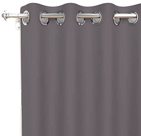 Soleil d'ocre Alix Tenda con occhielli, antipiega, Grigio (Antracite), 140 x 180 cm