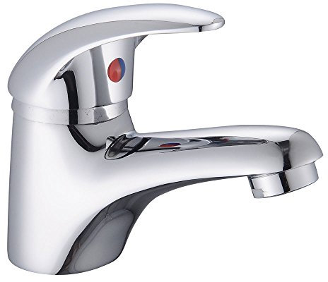 JT Pickfords | Dallas Bathroom Single Lever Chrome Mono Basin Sink Mixer Tap with Slotted Spring Waste