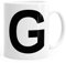 MoonWorks Kaffee-Tasse Buchstaben Buchstabe Arial Bold glänzend Kaffeetasse Teetasse Keramiktasse G weiß Unisize