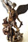 BeautifulGreekStatues Erzengel Heiliger Michael Statue Skulptur gegen Lucifer, Bronze-Finish, 20 cm