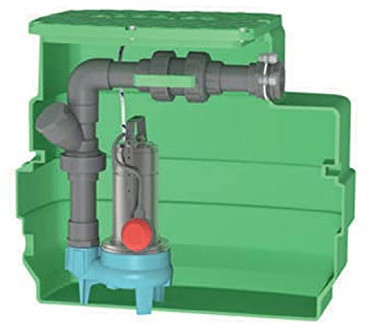 Station de relevage d'eaux claires et chargées 230L Calpeda CAL230GQSM508 0,55 KW - Monophasé 220V - Jusqu'à 24 M3/H