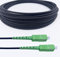 Elfcam® - 20m/65.62ft Armored Fiber Optic Cable for Outdoor and Indoor SC/APC to SC/APC Simplex Singlemode, Compatible with FTTH Cables, Black 20 Meters