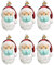 Timess Christmas Personalisierter Weihnachtsmann mit Mundschutz personalisierte Ornamente Weihnachtsbaumschmuck Feiertage Dekorationen Segen Weihnachtsmann Weihnachtsbaum Hängen Anhänger (A6)
