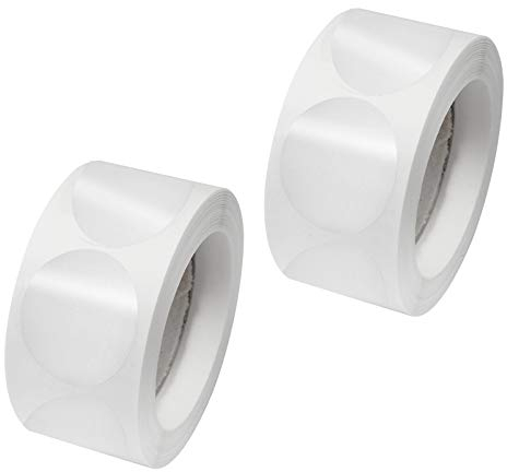 milaosk 2 Rolle Klare Siegeletiketten Kreis Etiketten,Dichtungen Glänzend Aufkleber,Runde Transparent Etikett Einzelhandel Paket(25 mm) für Umschläge Schachteln und Geschenkverpackungen