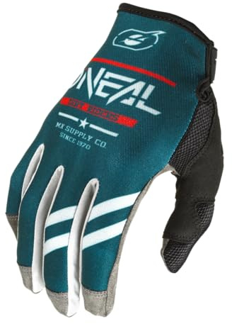 O'NEAL | Fahrrad- & Motocross-Handschuhe | MX MTB DH Downhill Freeride | Langlebige, flexible Materialien, belüftete Nanofront-Handpartie | Mayhem Glove Squadron V.22 | Erwachsene | Petrol Grau | S