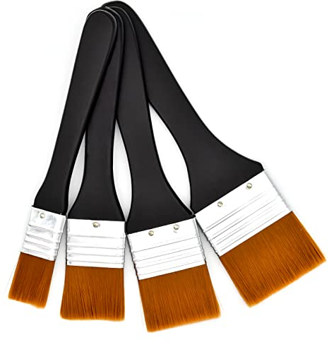 Paint Brush Set,Skyzone 4 Pcs Multi-Purpose Artists Paint Brushes for Acrylic Paint, Flat Paintbrush Nylon Tool Brush for Watercolour, Acrylic, Oil Painting and Furniture Paints (20/30/40/50mm)